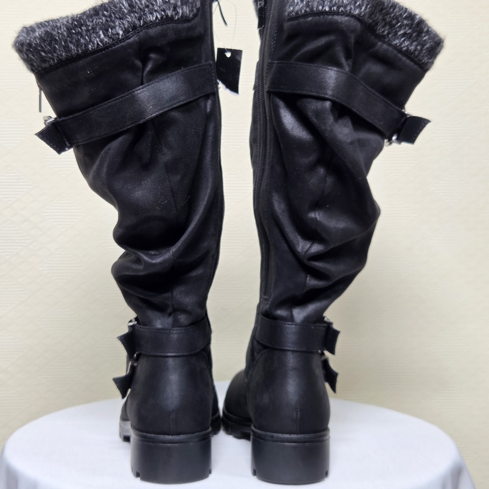 NWT Torrid Buckle Sweater Knee Boot Size-8WW - Picture 12 of 16